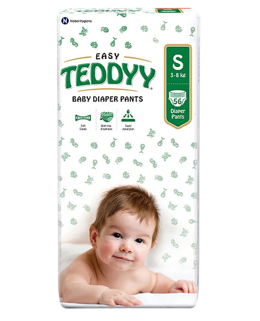 Teddyy Easy Baby Pant Style Diaper Small- 56 Pieces