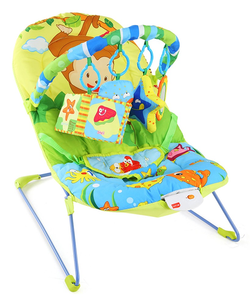 Luvlap Go Fishing Baby Bouncer with Soothing Vibration and Music - MultiColor