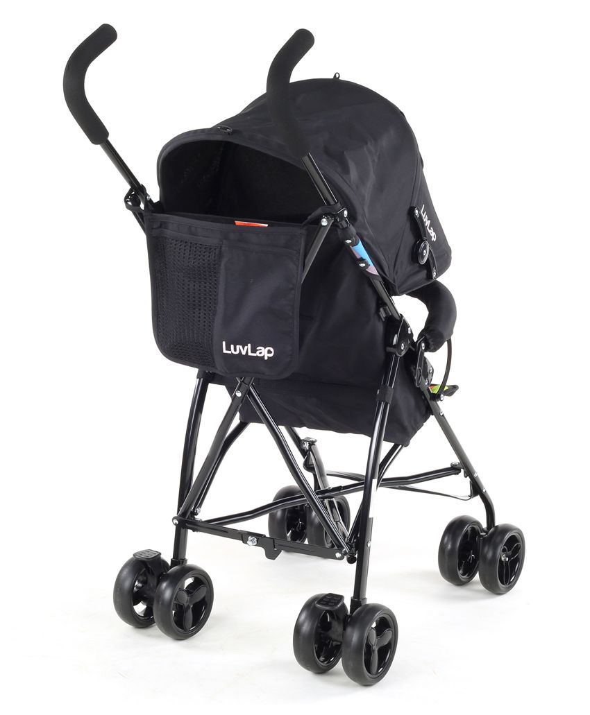 LuvLap Tutti Frutti Baby Stroller Buggy Black TABARIA BABY MALL