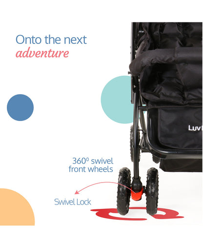 LuvLap Starshine Baby Stroller - (Black)