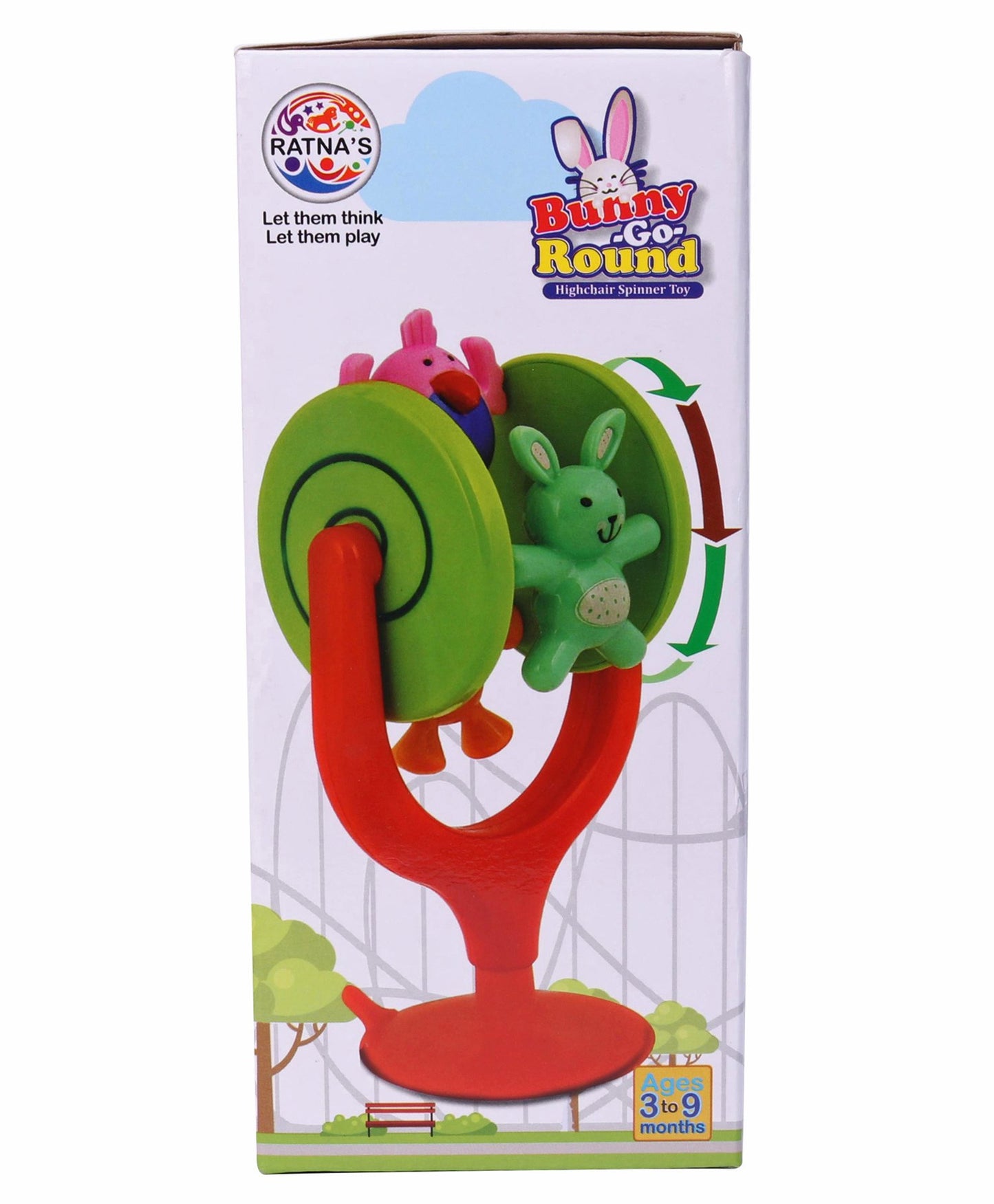 Ratnas Bunny Go Round Rattle Color and Design May Vary