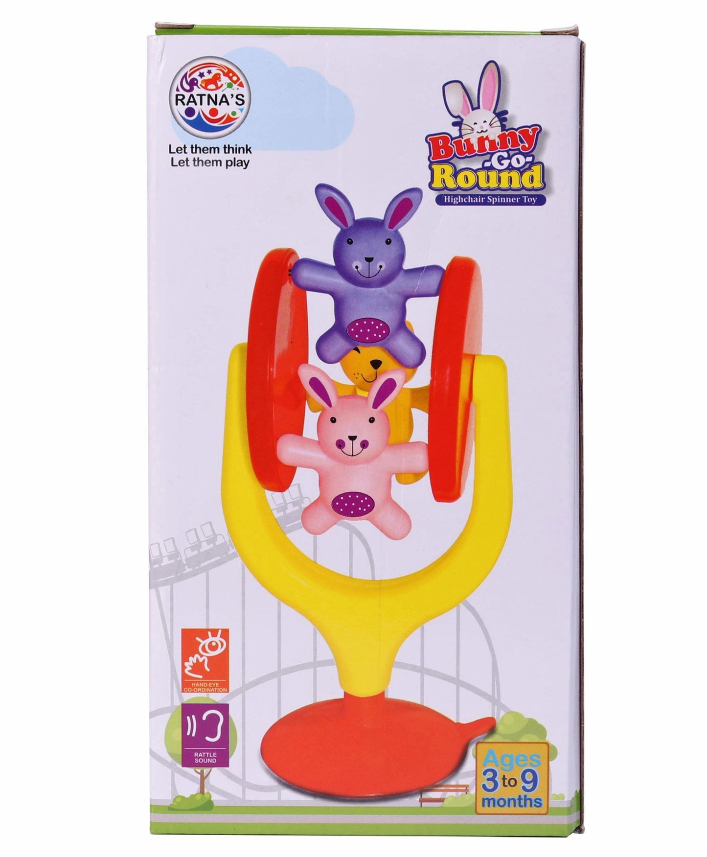 Ratnas Bunny Go Round Rattle Color and Design May Vary