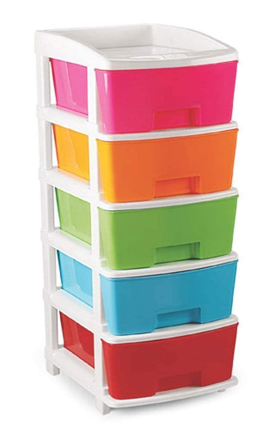 Nakoda Fusion Multipurpose Use Drawer, Multicolor, 5 Tier, (39.2 x 30.6 x 78.3) cm