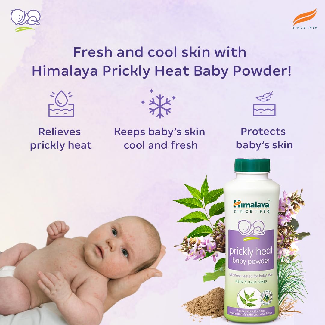 Himalaya Prickly Heat Baby Powder with Neem and Yashada Bhasma, 100g