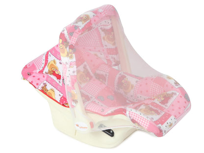 INFANTO Multipurpose 9 in 1 Bouncer | Compatible with Stroller | Rocker | Feeding Chair | Sleeping Carrier | Bath Chair | Mosquito Net | (Pink)print may vary