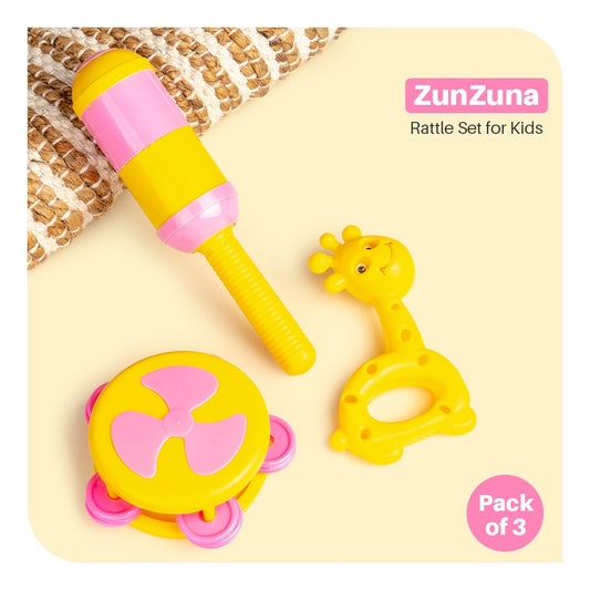 Baby Basket 3 pcs JHUNJHUNA (Rattle set )