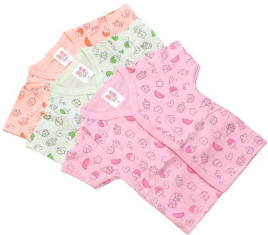 Baby Basket Hosiery Vest  3 pcs